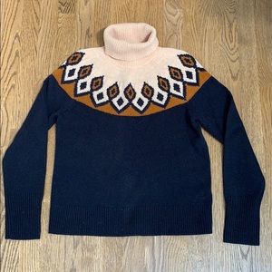 J Crew fair isle turtleneck sweater NWT
